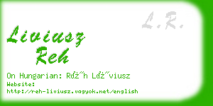 liviusz reh business card